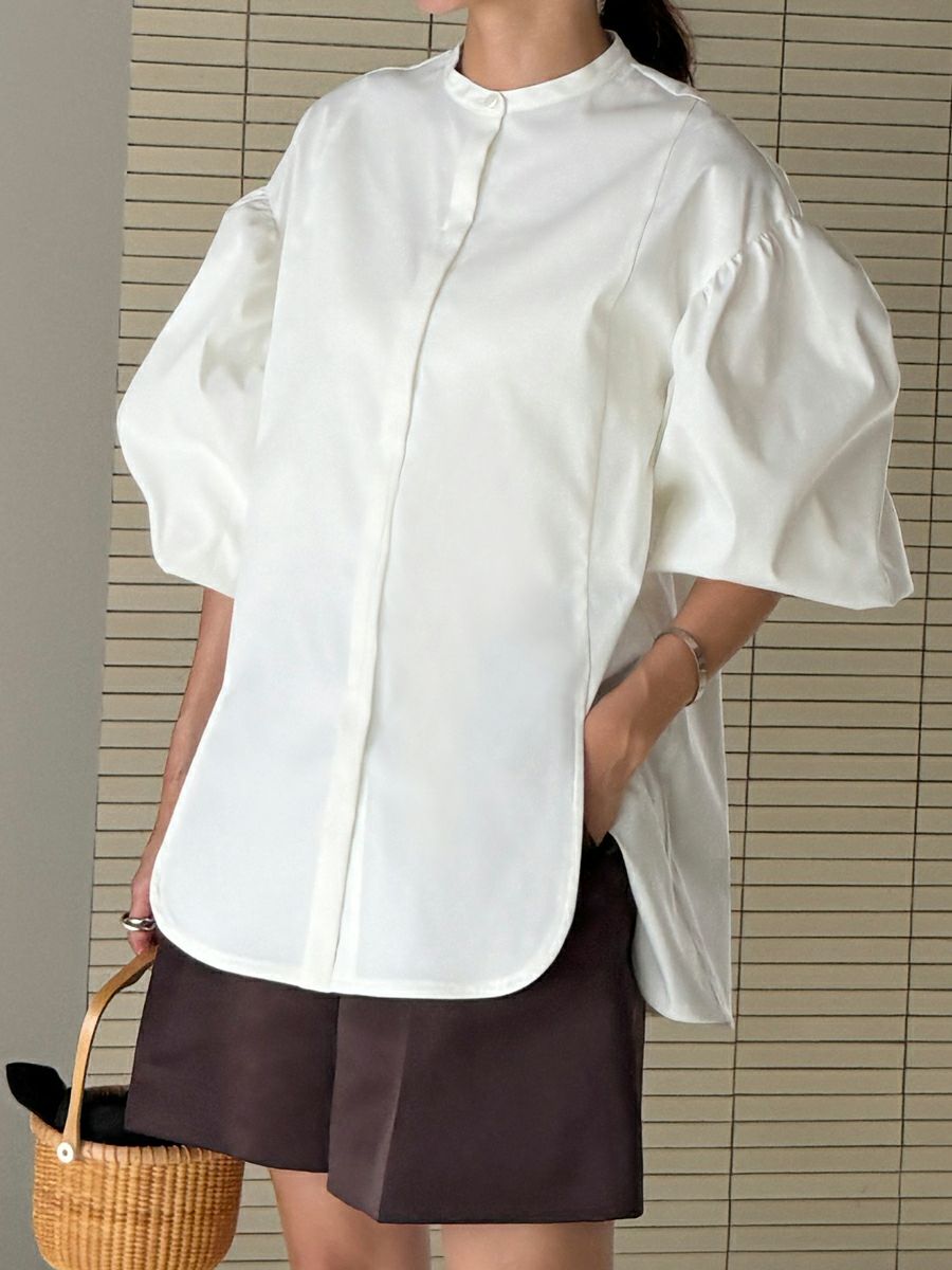 20% off】ROUND BALLOON BLOUSE | bow.a