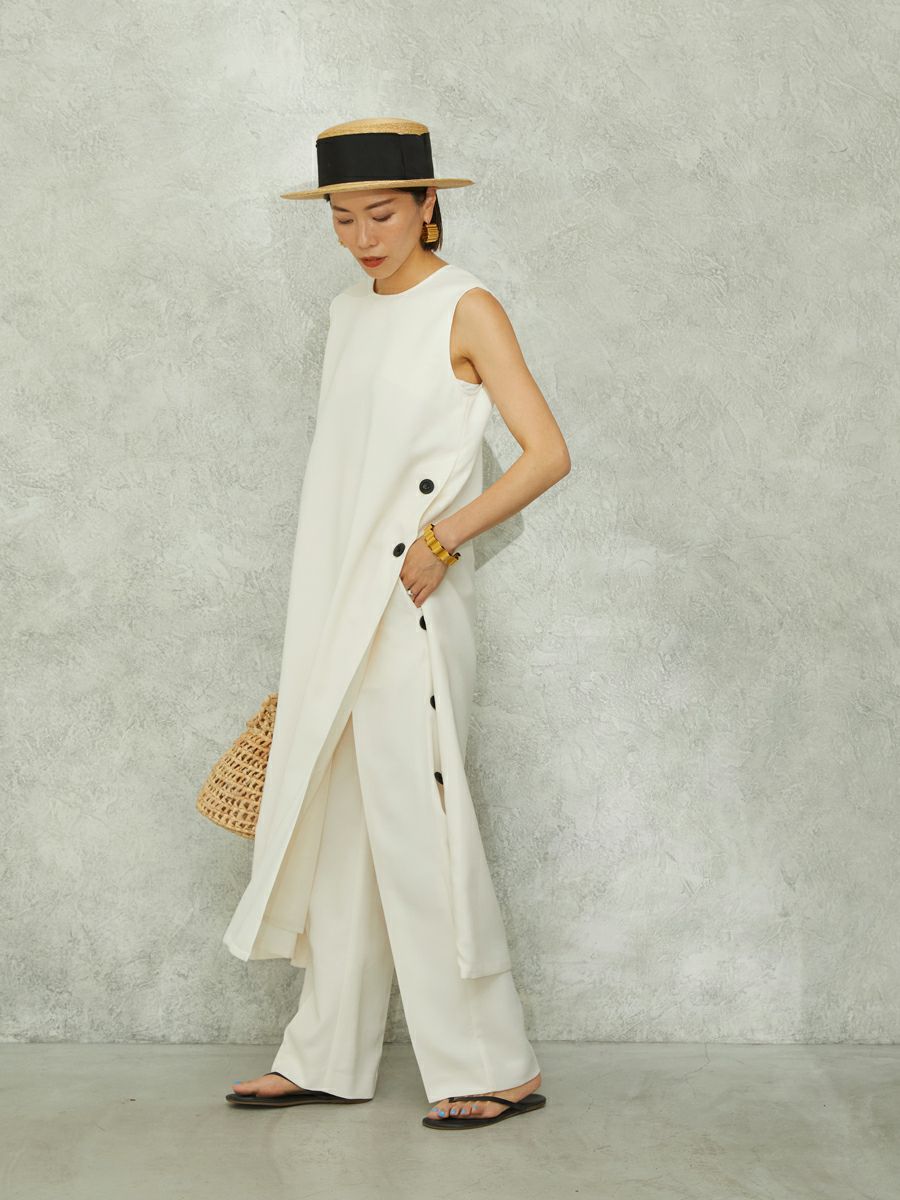 【即納】【30% off】LINEN LIKE ONE-PIECE