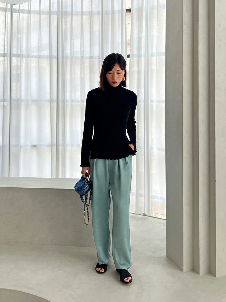 完売！ bow.a ボウエーDENIM TUCK PANTS