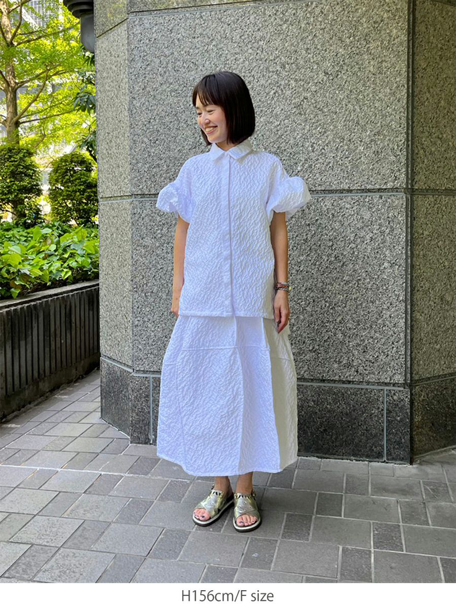 即納】JACQUARD ALYSSUM BLOUSE | bow.a