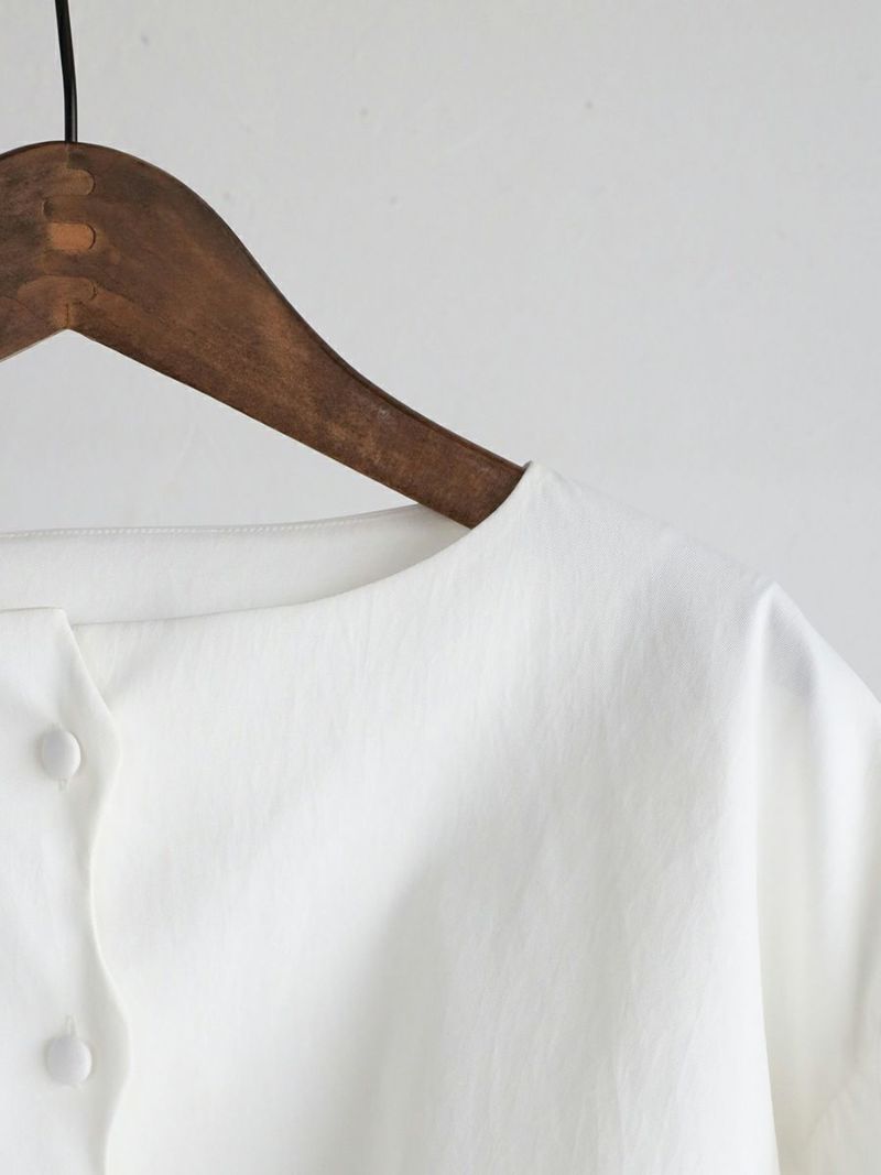 bow.a 水際　ナミナミ　ブラウス　ホワイト 水際 NAMINAMI BLOUSE | bow.a
