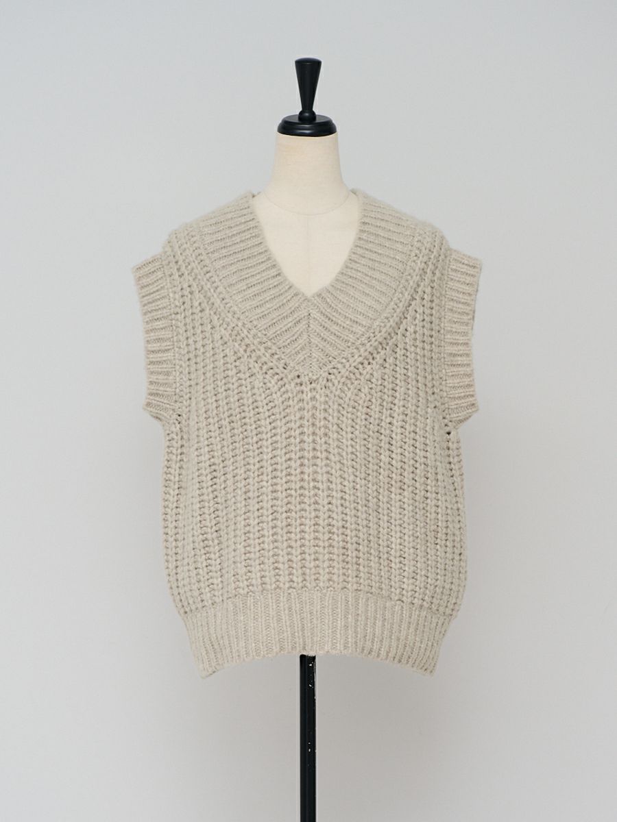 bow.aボウエー　ウールベスト　グレイ bow.aボウエー ウールベスト グレイ bow.a ボウ・エー ウールベスト