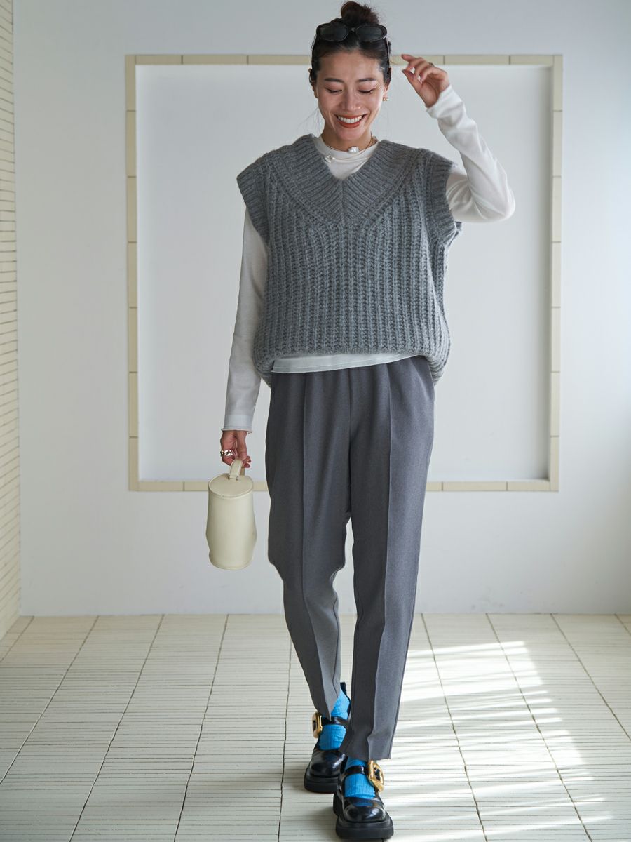 bow.aボウエー　ウールベスト　グレイ bow.aボウエー ウールベスト グレイ bow.a ボウ・エー ウールベスト