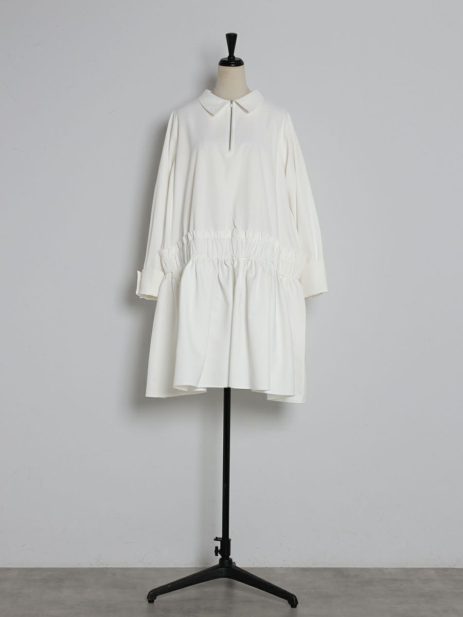 HALF ZIP SHIRT ONE-PIECE | bow.a 