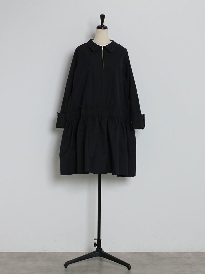 10% off】HALF ZIP SHIRT ONE-PIECE | bow.a