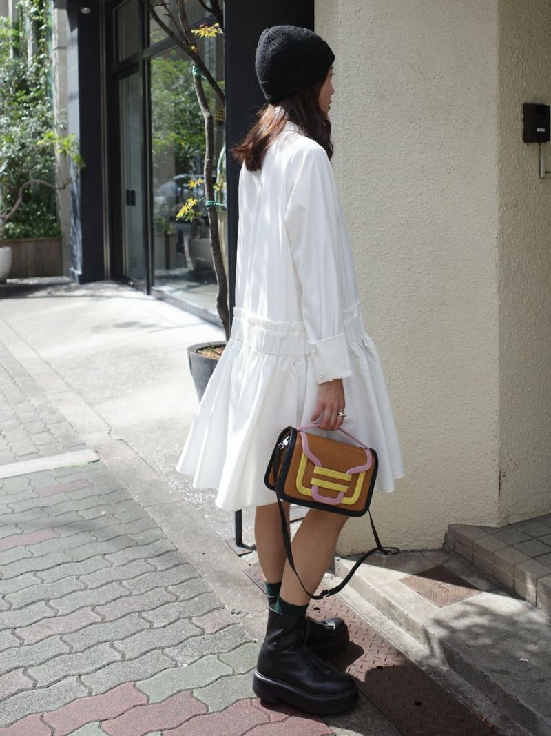 bow.a ボウエー　HALF ZIP SHIRT ONE-PIECE 10% off】HALF ZIP SHIRT ONE-PIECE | bow.a