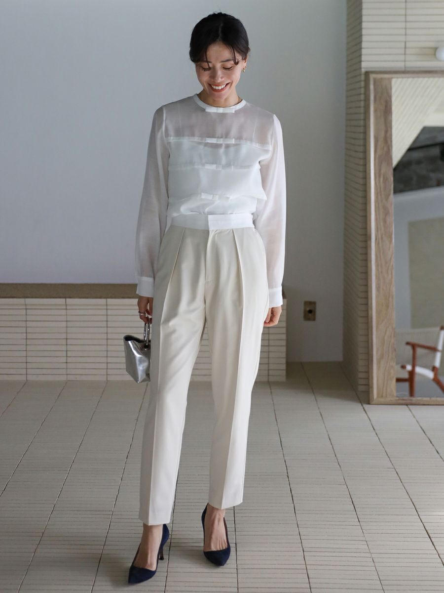 SHEER RIBBON BLOUSE | bow.a