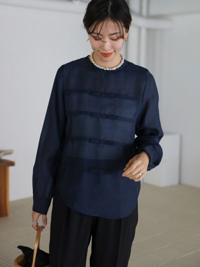 SHEER RIBBON BLOUSE