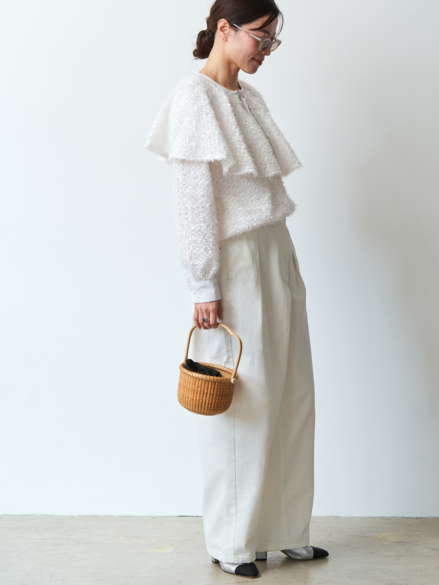 DENIM TUCK PANTS | bow.a