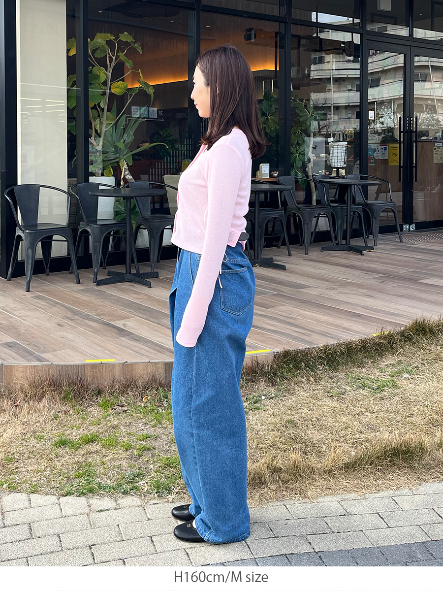 DENIM TUCK PANTS | bow.a