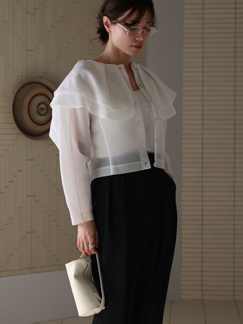ジャケット・アウター bow.a SHEER IRIS CARDIGAN SHEER IRIS CARDIGAN | bow.a