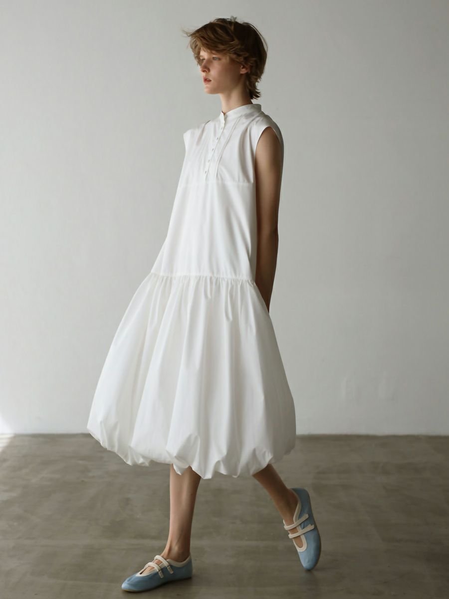 新品bow.a ナイロンワンピース ボウエー ブラウス ジャンパースカート  