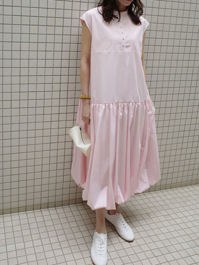 ワンピース PoplinBotanical PrintSleeveless Ballon PoplinBotanical PrintSleeveless Ballon