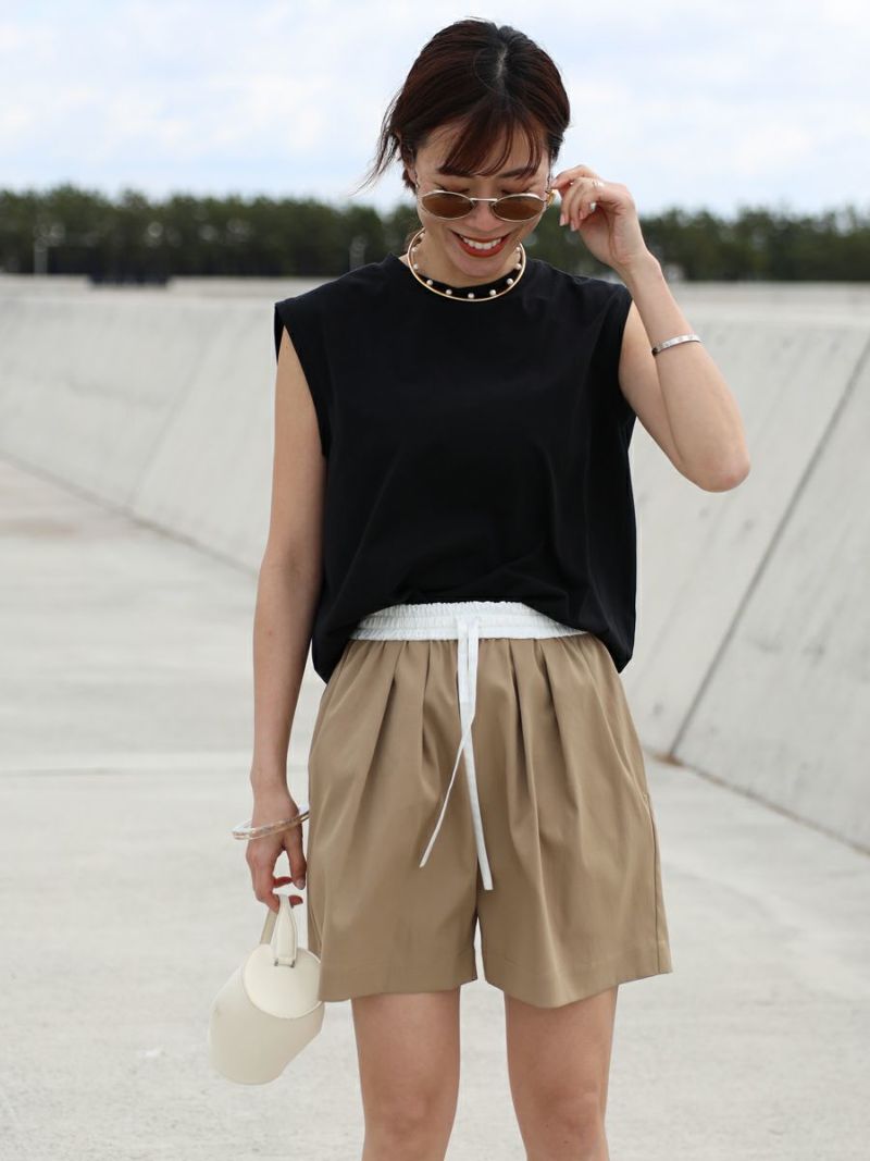 水際 TUCK SHORT PANTS | bow.a