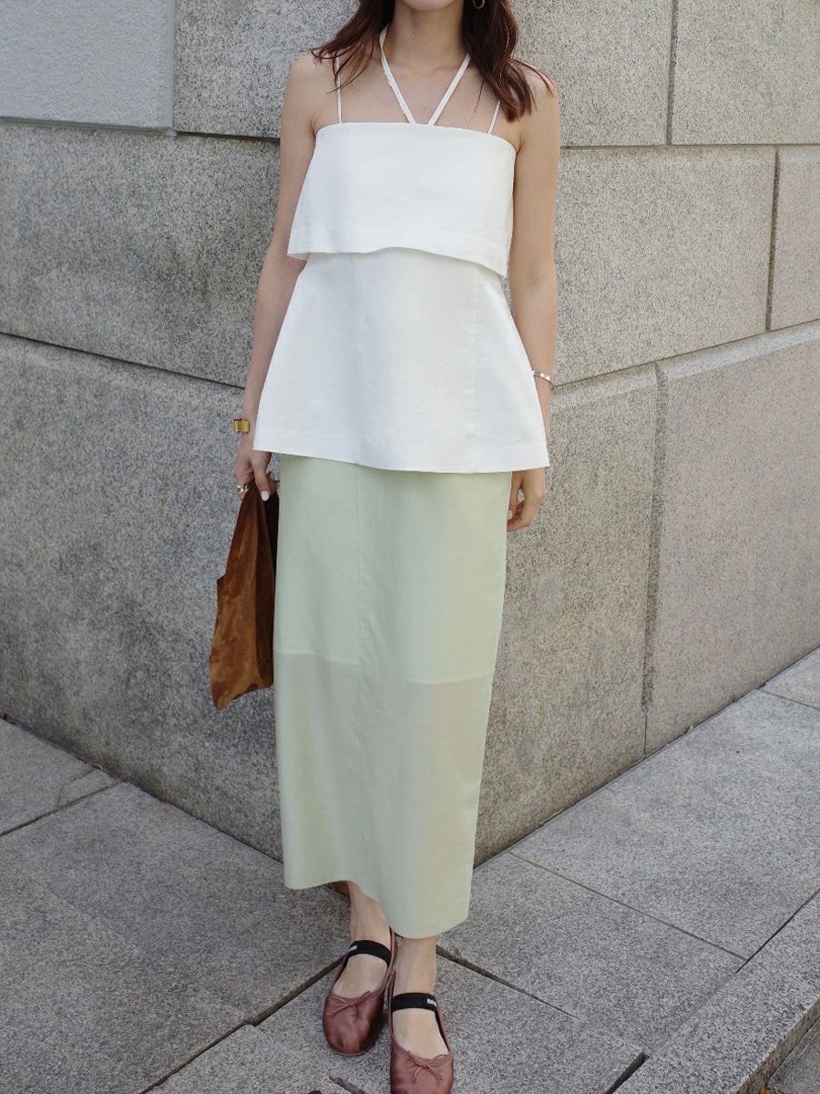 bow.a ジャガードトップス　ホワイト　シアースカート　2点 bow.a ジャガードトップス ホワイト シアースカート 2点 bow.a