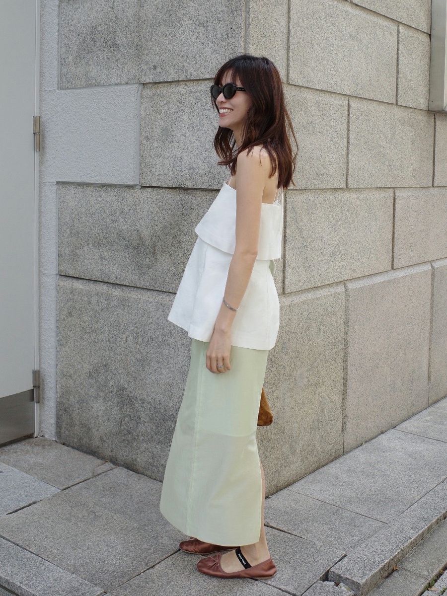 bow.a ジャガードトップス　ホワイト　シアースカート　2点 bow.a ジャガードトップス ホワイト シアースカート 2点 bow.a