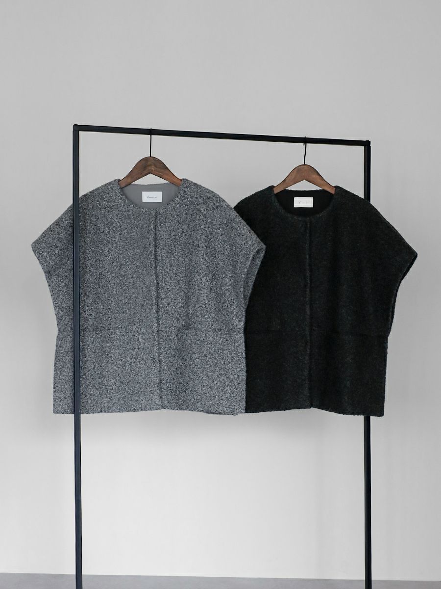 bow.a BOUCLE ZIP UP PANTS S ブラック　美品 20% off】BOUCLE ZIP UP PANTS | bow.a