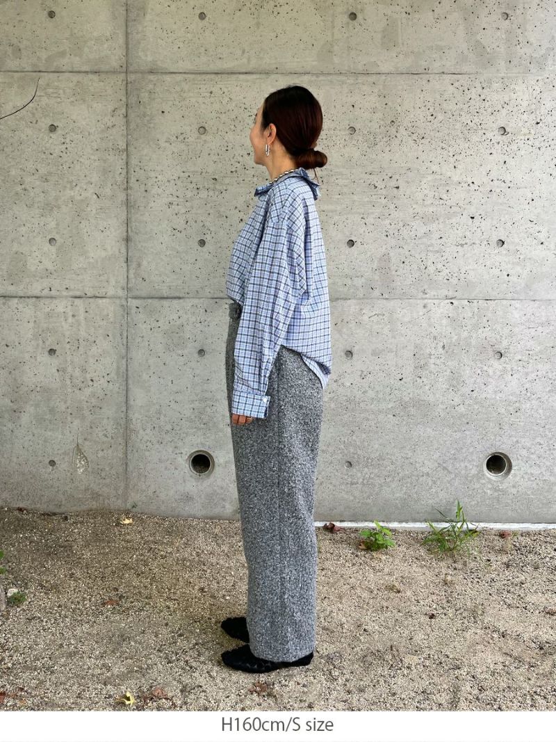bow.a BOUCLE ZIP UP PANTS S ブラック　美品 20% off】BOUCLE ZIP UP PANTS | bow.a