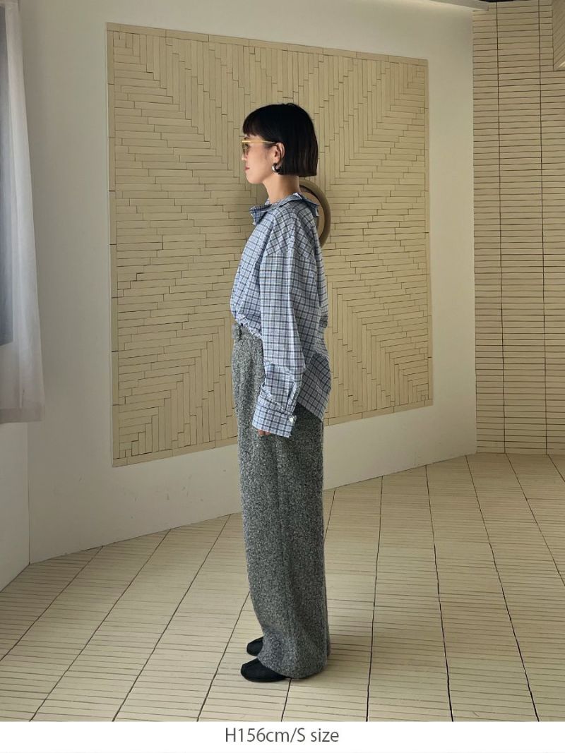 20% off】BOUCLE ZIP UP PANTS | bow.a